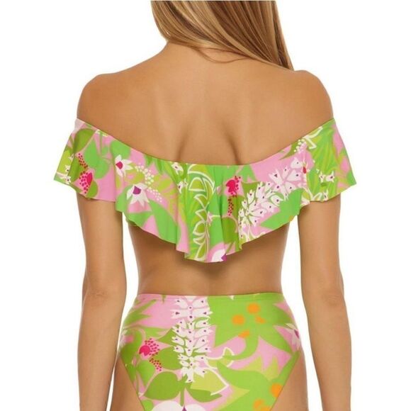 Trina Turk Womens La Palma Printed
Off-the-Shoulder Bikini Swim Top swimsuit 6 - Picture 7 of 12